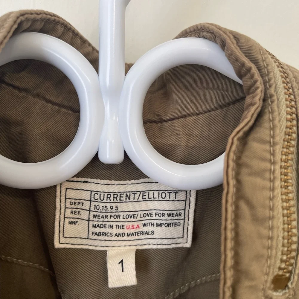 Current/Elliot Double Placket Jacket Military Green